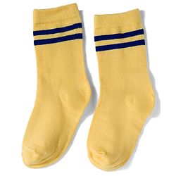 Cute Walk by Babyhug Knit Ankle Length Antibacterial Socks with Stripe & Text Design Pack of 3 - Navy & Yellow