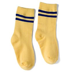 Cute Walk by Babyhug Knit Ankle Length Antibacterial Socks with Stripe & Text Design Pack of 3 - Navy & Yellow