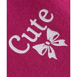 Babyhug Single Jersey Knit Half Sleeves Frocks With Heart Print & Bow Applique Pack of 2 - Pink & Light Pink
