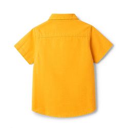 Babyhug Linen Woven Half Sleeves Solid Colour Shirt -  Orange