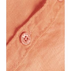 Babyhug Linen Woven Half Sleeves Solid Colour Shirt -  Orange