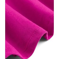 Babyhug Single Jersey Knit Half Sleeves Hearts & Text Printed Frocks With Bow Applique - Pink & Purple