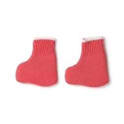 Babyhug Knit Full Sleeves Color Block Design Sweater Set with Cap & Booties - Coral