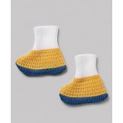 Babyhug Waffle Knit Full Sleeves Sweater Sets with Cap, Booties and Striped Design in Navy Blue