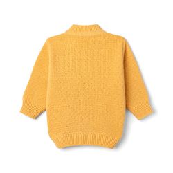 Babyhug Knit Full Sleeves Sweater Set with Cap & Booties - Yellow