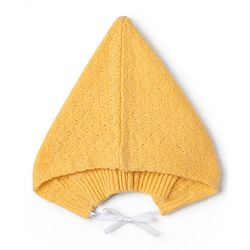 Babyhug Knit Full Sleeves Sweater Set with Cap & Booties - Yellow