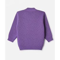 Babyhug Knit Full Sleeves Sweater Set with Cap & Booties - Purple
