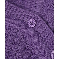 Babyhug Knit Full Sleeves Sweater Set with Cap & Booties - Purple