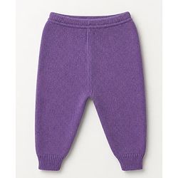 Babyhug Knit Full Sleeves Sweater Set with Cap & Booties - Purple