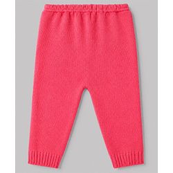 Babyhug Knit Full Sleeves Sweater Set with Cap & Booties in Dark Pink