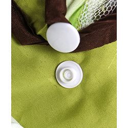 Babyhug Froggy Print Cradle with Mosquito Net and Swing Lock function - Green| Storage Basket| Wheels with Lock| Easy Assembly