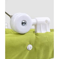 Babyhug Froggy Print Cradle with Mosquito Net and Swing Lock function - Green| Storage Basket| Wheels with Lock| Easy Assembly