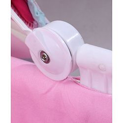 Babyhug Lion Print 2 in 1 Cradle cum bassinet with Mosquito Net and Swing Lock function - Pink