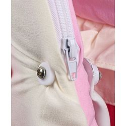 Babyhug Lion Print 2 in 1 Cradle cum bassinet with Mosquito Net and Swing Lock function - Pink
