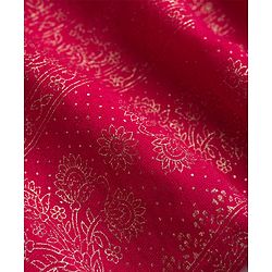 Babyhug Georgette Woven Sleeveless Floral Sequinned & Foil Printed Lehenga Choli Set With Dupatta - Fuchsia