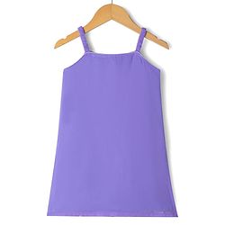 Babyhug Georgett Woven Sleeveless Sequinned Kurta Gharara Set With Dupatta - Purple
