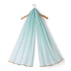 Babyhug Georgette Woven Sleeveless Embroidered & Sequinned Kurti Salwar with Dupatta - Sea Green