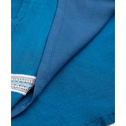 Babyhug Woven Full Sleeves Embroidered Kurta Pajama Set- Teal