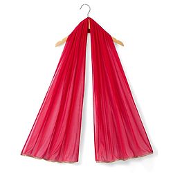 Babyhug Woven Sleeveless Embroidered & Sequinned Kurti Palazzo Set with Dupatta-  Red