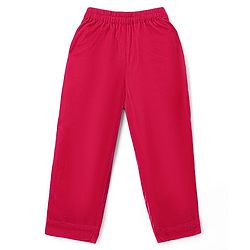 Babyhug Velvet Woven Full Sleeves Floral Embroidered Sequin Detailing Kurti Palazzo and Dupatta Set - Fuschia