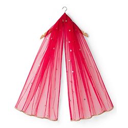 Babyhug Georgette Woven Short Sleeves Floral Embroidered & Sequinned Choli Lahenga Set with Dupatta - Red