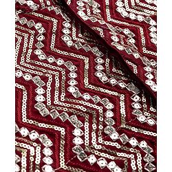 Babyhug Georgette Woven Full Sleeves Sequinned Chevron Designed  Kurta Pajama Set -  Maroon