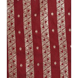 Babyhug Brocade Woven Full Sleeves Striped & Foil Printed Kurta & Dhoti Set - Maroon