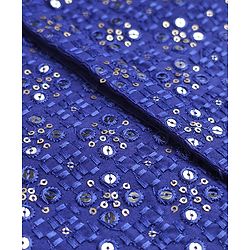 Babyhug Georgette Woven Full Sleeves Embroidered & Sequinned Dhoti Kurta Set - Blue