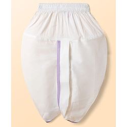 Babyhug 100% Cotton Cambric Woven Full Sleeves Kurta Dhoti Set with Elephant Print - White