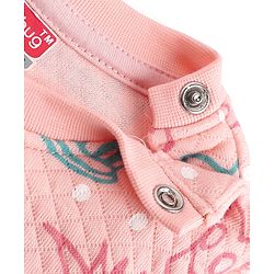 Babyhug Cotton Knit Full Sleeves Quilted Co-Ords T-Shirt & Pyjama Winter Wear Night Suit with Crown Print - Pink