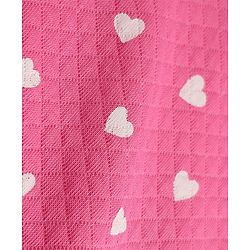 Babyhug Cotton Knit Full Sleeves Quilted Co-Ords T-Shirt & Pyjama Winter Wear Night Suit with Heart Print - Pink