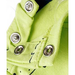 Babyhug 100% Cotton Knit Half Sleeves Co-Ords T-Shirt & Pajama Night Suit with Dino Print - Lime Green