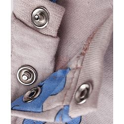Babyhug 100% Cotton Knit Half Sleeves Co-Ords T-Shirt & Shorts Night Suit with Shark Print - Beige