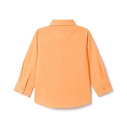 Babyhug Linen Woven Solid Shirt with Full Sleeves - Orange