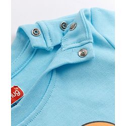 Babyhug 100% Cotton Interlock Knit Full Sleeves Round Neck T-shirts With Stripes And Bear Print Pack Of 3 - Blue Yellow & White