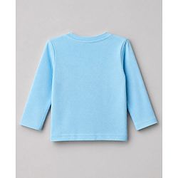 Babyhug 100% Cotton Interlock Knit Full Sleeves Round Neck T-shirts With Stripes And Bear Print Pack Of 3 - Blue Yellow & White