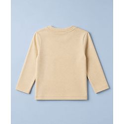 Babyhug 100% Cotton Interlock Knit T-Shirts with Full Sleeves and Stripes Print in Beige & White Color Pack of 3