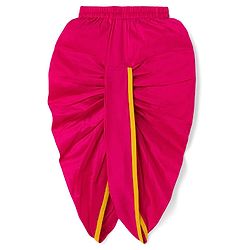 Babyhug Georgette Woven Full Sleeves Sequin Embroidered Kurta Dhoti Set - Red & Yellow