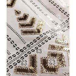 Babyhug Woven Full Sleeves Solid Kurta Pyjama Set With Embroidered & Sequinned Jacket - Beige