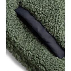 Babyhug Fur Woven Full Sleeves Solid Hoodies With Patch - Green & Navy Blue