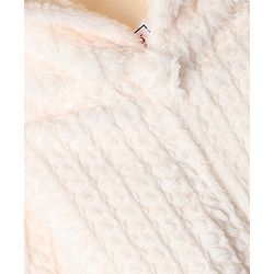 Babyhug Fur Woven Hoodies with Full Sleeves - White