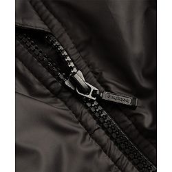 Babyhug Woven Hooded Jacket With Space Theme Applique - Black