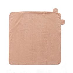 Babyhug Cotton Knit Microfiber Hooded Towel With Money Applique L 72 x B 71 cm - Brown