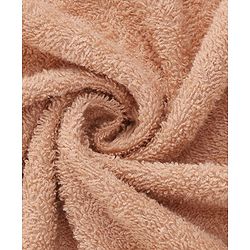 Babyhug Cotton Knit Microfiber Hooded Towel With Money Applique L 72 x B 71 cm - Brown