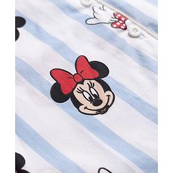 Babyhug Disney 100% Cotton Woven Full Sleeve Co-ord Shirt & Pyjama Night Suit with Minnie Mouse in Blue