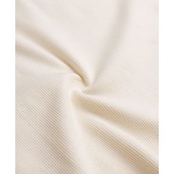 Babyhug Cotton Knit Full Sleeves Solid Color Ribbed Winter T-Shirt with Ruffled Detailing - Off White