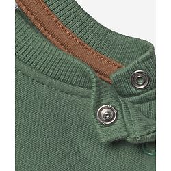 Babyhug Fleece Knit Sweatshirt with Full Sleeves and Bear Patch - Green