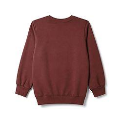Babyhug Heavy Gauge 100% Cotton Terry Knit Full Sleeves Sweatshirt With Text & Bear Print - Dark Brown