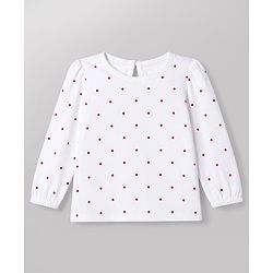 Babyhug 100% Cotton Knit Full Sleeves T-Shirts with Floral & Polka Dots Print Pack of 3 - White Pink & Purple