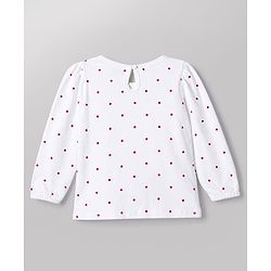 Babyhug 100% Cotton Knit Full Sleeves T-Shirts with Floral & Polka Dots Print Pack of 3 - White Pink & Purple